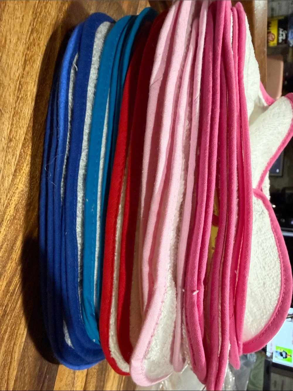 Rabbit Skins 1003 Set of White Terry Baby Bibs with Color Trim - lot of 36